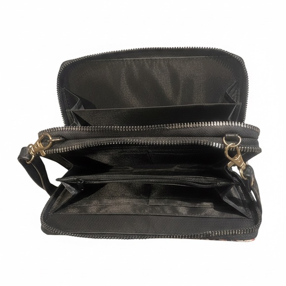 Ed Hardy Artistic Skull Print Wallet/Crossbody Bag EUC - Picture 6 of 6